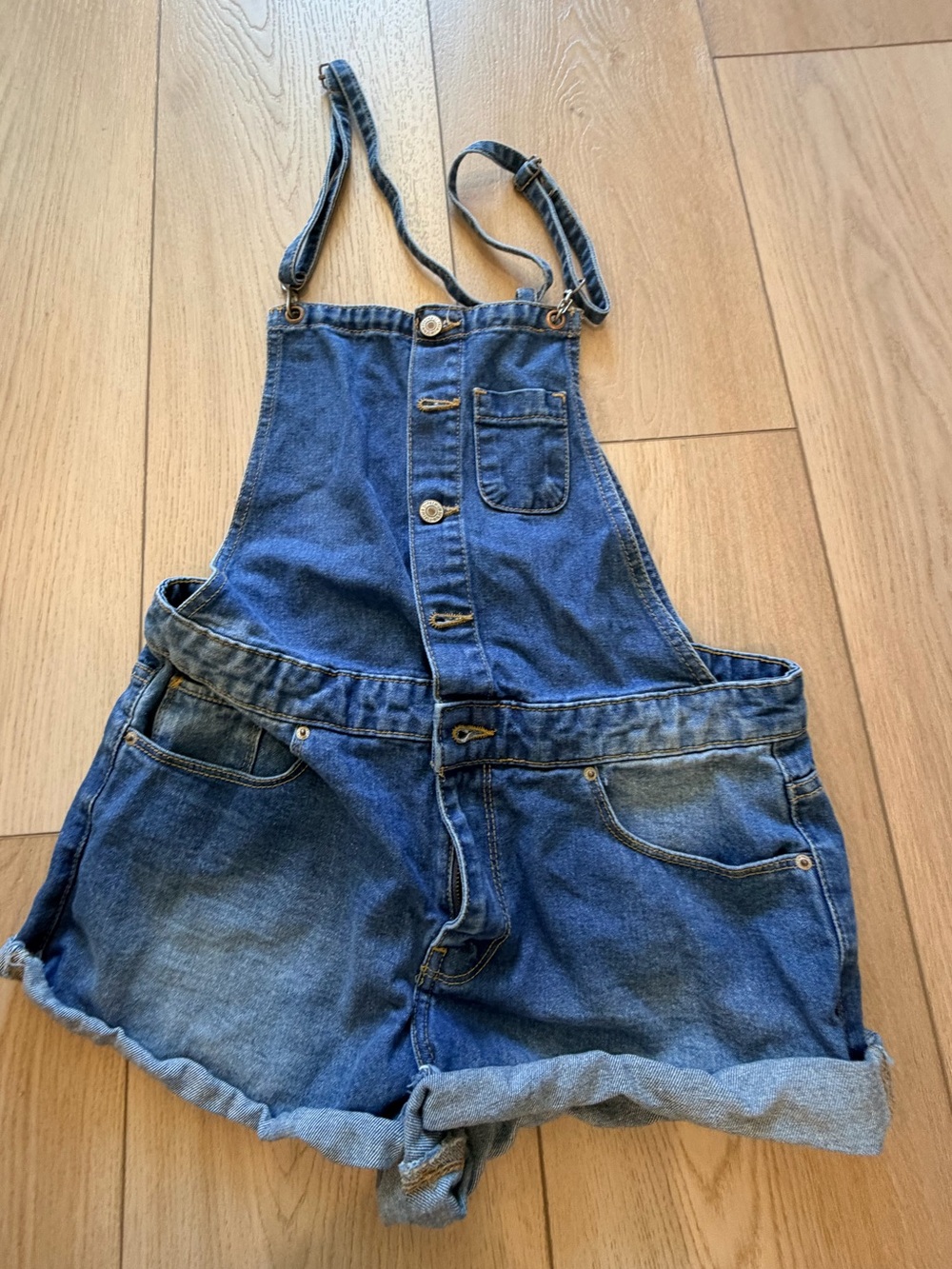 Forever 21 Blue Denim Short Overalls